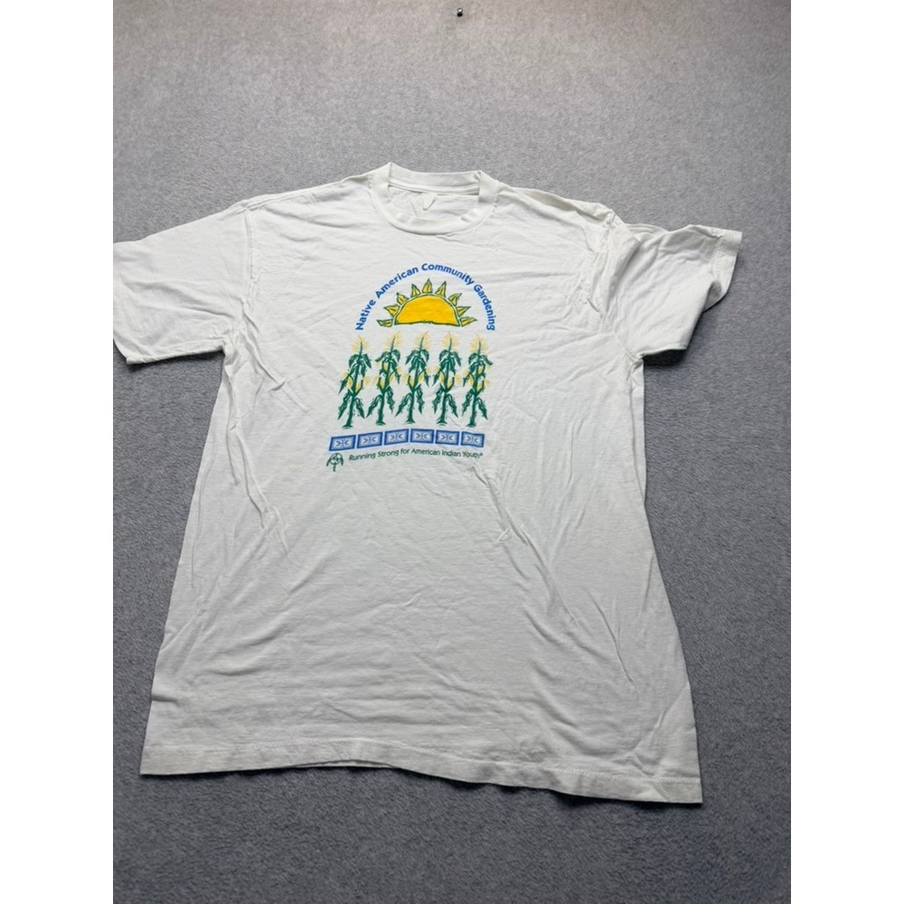 Running Strong for American Indian Youth Graphic T-Shirt White Large Gardening